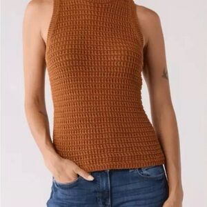 Madewell Crocheted Tank Top in Rust Brown